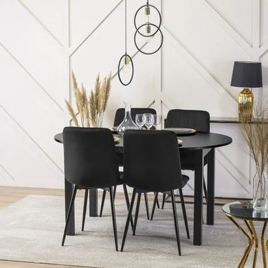 Стілець оксамитовий MEBEL ELITE IBIS Velvet, Чорний фотографія