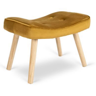 Крісло м'яке оксамитове з підставкою для ніг MEBEL ELITE LOZANO Velvet Гірчичний фотографія