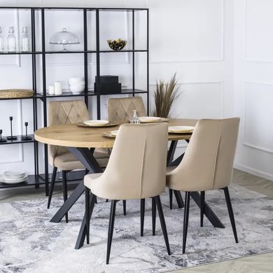 Стул бархатный MEBEL ELITE CORK Velvet, Бежевый фотография