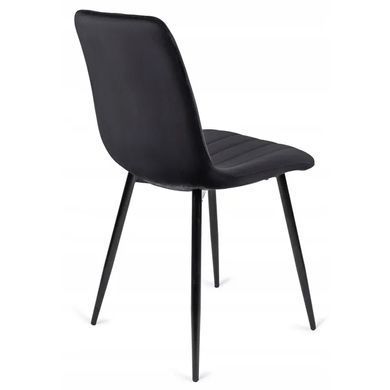 Стілець оксамитовий MEBEL ELITE IBIS Velvet, Чорний фотографія