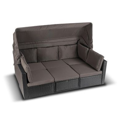 Комплект садових меблів MEBEL ELITE CALIENTE Чорний/коричневий