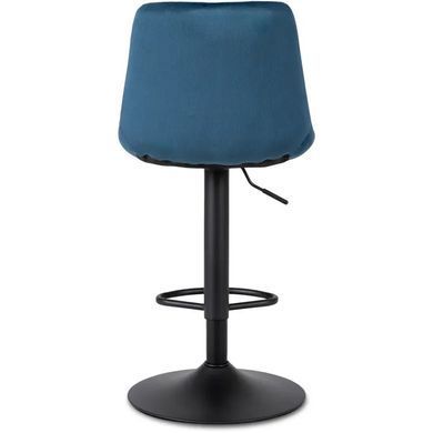 Барный стул бархатный MEBEL ELITE ARCOS 2 Velvet темно-синий фотография