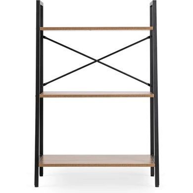 Стелаж MEBEL ELITE VIOR Горіх / Чорний фотографія