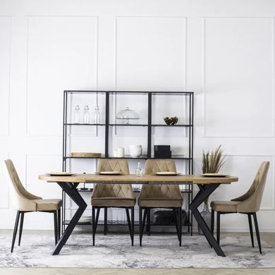 Стул бархатный MEBEL ELITE CORK Velvet, Бежевый фотография