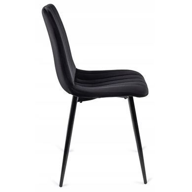 Стілець оксамитовий MEBEL ELITE IBIS Velvet, Чорний фотографія