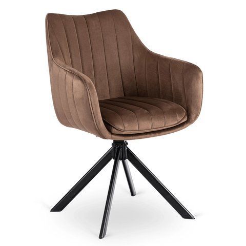 Стілець поворотний MEBEL ELITE MUMBAI Velvet&nbsp;2 Коричневий фотографія