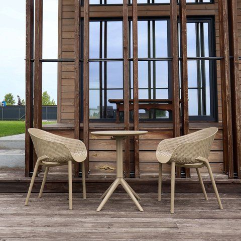 Комплект 2 стільця Siesta Onto Sky Pro+ Стіл круглий Siesta Siesta Sky Folding Table 60 - Taupe