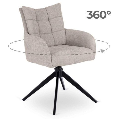 Стілець поворотний MEBEL ELITE JULY Сірий фотографія