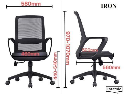 Компьютерное кресло IRON Intarsio Черный фотография