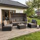Комплект садових меблів MEBEL ELITE CALIENTE Чорний/коричневий
