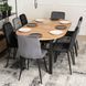 Стіл розкладний круглий MEBEL ELITE JAMES 102(222)х102 см Дуб крафт