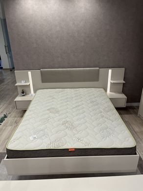 Ліжко (каркас) Perfect Home Даст / Dast 160 з приліжковими тумбами та м'яким ізголів'ям Беж фотографія