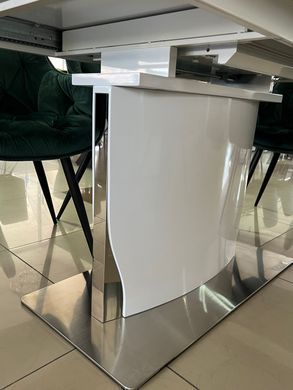 Стіл розкладний DETROIT CERAMIC Intarsio 160(200)x90 Білий Ефект Мармуру фотографія