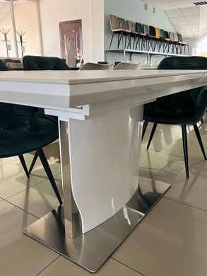 Стіл розкладний DETROIT CERAMIC Intarsio 160(200)x90 Білий Ефект Мармуру фотографія