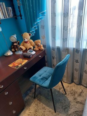Стул MILA Velvet Signal Бирюзовый фотография