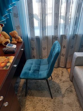 Стул MILA Velvet Signal Бирюзовый фотография