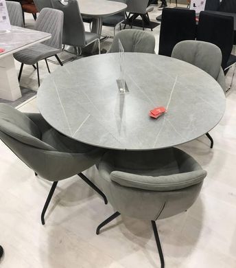 Стіл розкладний TML-831 Vetro 133x85 Грей Стоун / Чорний фотографія