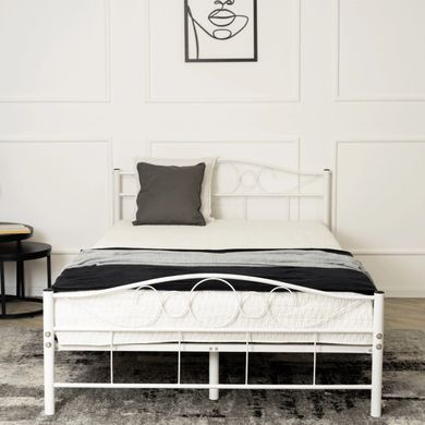 Кровать металлическая 160x200 см MEBEL ELITE GRIFFIN Белый фотография