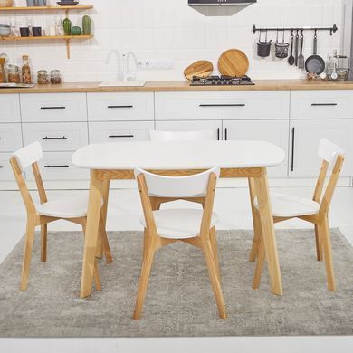 Комплект кухонних меблів Onto Вінцензо 120 білий стіл + 4 Стільця Віто фотографія