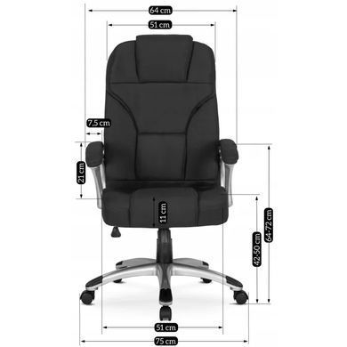 Стілець офісний поворотний MEBEL ELITE BARNI 2 тканина Чорний фотографія