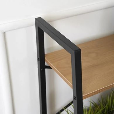 Стеллаж MEBEL ELITE VIOR Золотой дуб / Черный фотография