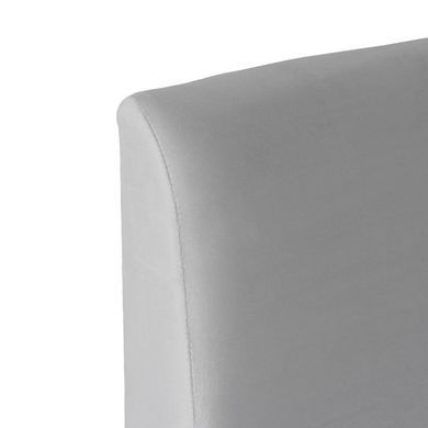 Ліжко двоспальне MEBEL ELITE MARSYLIA Velvet 140x200 см Сірий фотографія