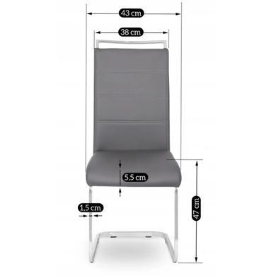 Стул MEBEL ELITE LOCA, экокожа Серый фотография