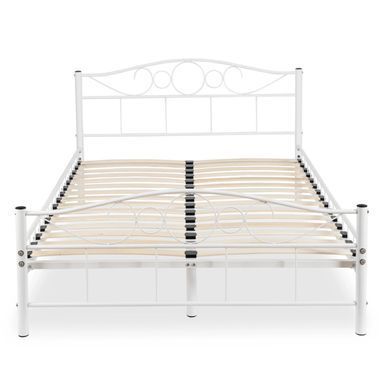 Кровать металлическая 160x200 см MEBEL ELITE GRIFFIN Белый фотография