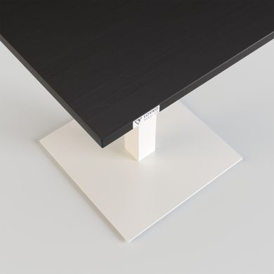 Стол Tetra light 70 х 70 Lovko белый металл/черное ДСП (текстура) фотография