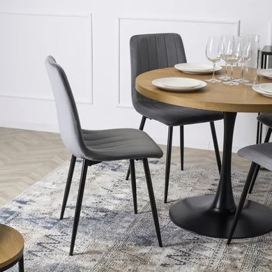 Стул бархатный MEBEL ELITE IBIS Velvet, Серый фотография