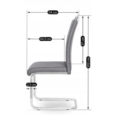 Стул MEBEL ELITE LOCA, экокожа Серый фотография