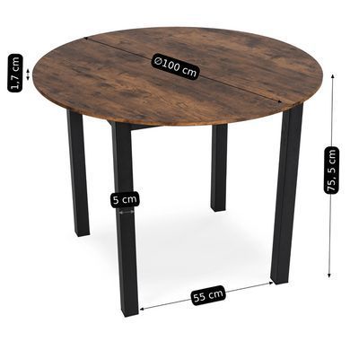 Стол MEBEL ELITE TEO 100X100 Дуб Рустик фотография