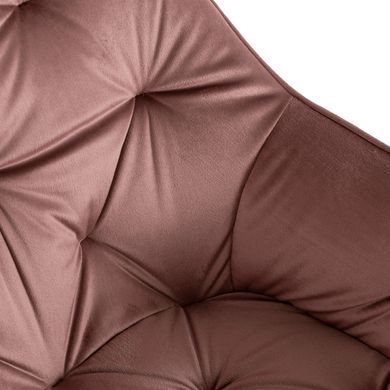 Стілець офісний поворотний оксамитовий MEBEL ELITE KONOR Velvet Рожевий/золото фотографія
