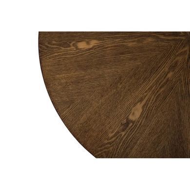 Стіл круглий MEBEL ELITE LINO 100 см Горіх / чорний фотографія