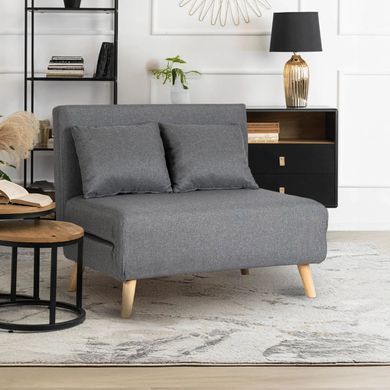 Диван раскладной MEBEL ELITE MARRY 2 ткань Серый фотография