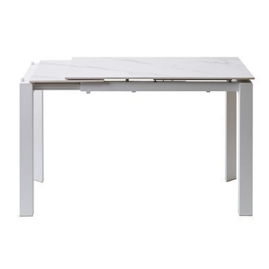 Стол Обеденный BRIGHT WHITE MARBLE Concepto 102/142x70 Керамика Белый Мрамор фотография