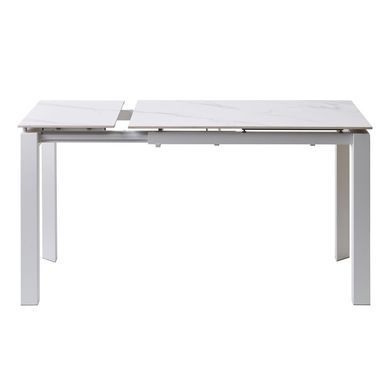 Стол Обеденный BRIGHT WHITE MARBLE Concepto 102/142x70 Керамика Белый Мрамор фотография