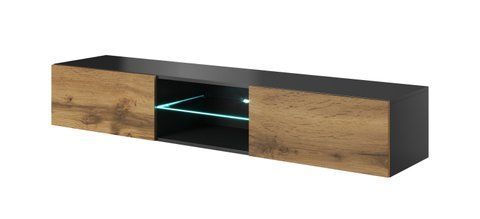 ТВ Тумба LIVO RTV-180W Halmar Антрацит / Дуб Вотан фотографія