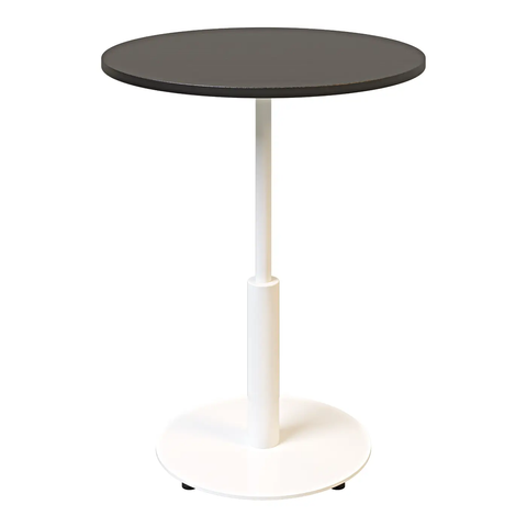 Стол Ibiza R light Lovko 70x70 Белый металл/черный фотография