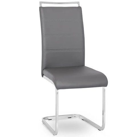 Стул MEBEL ELITE LOCA, экокожа Серый фотография