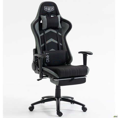 Компьютерное кресло VR Racer Textile Craft AMF Черный/серый фотография
