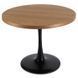 Комплект стол MEBEL ELITE LINO 100х100 см Дуб Золотой/Черный +4 стула ORBI Дуб Золотой/Черный