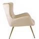 Крісло м'яке оксамитове MEBEL ELITE VINCENT Velvet Кремовий