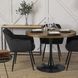 Стіл круглий MEBEL ELITE LINO 100 см Горіх / чорний