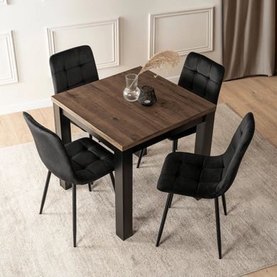 Стол раскладной MEBEL ELITE MAX 80 (160)80см Орех/Черный фотография