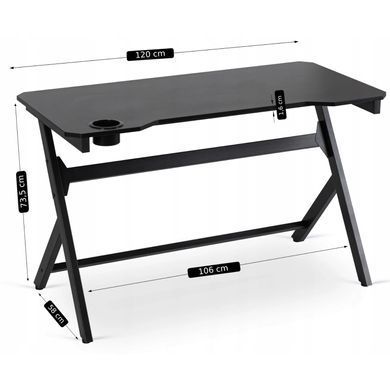 Письменный стол MEBEL ELITE BLECK 120 см Черный фотография