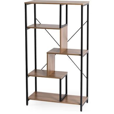 Стеллаж MEBEL ELITE TIM орех / черный фотография