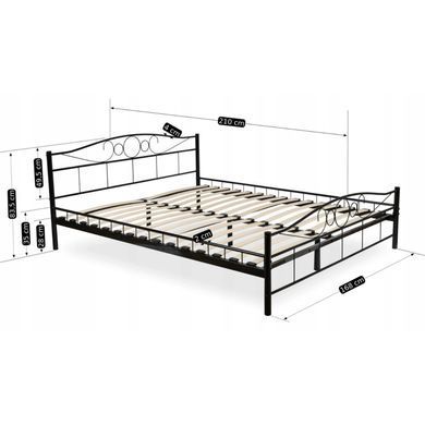 Ліжко металеве 120x200 см MEBEL ELITE GRIFFIN Чорний фотографія