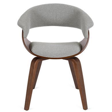 Комплект стіл MEBEL ELITE LINO 100х100 см Горіх / Чорний +4 стільці GARY 2 Сірий / горіх фотографія