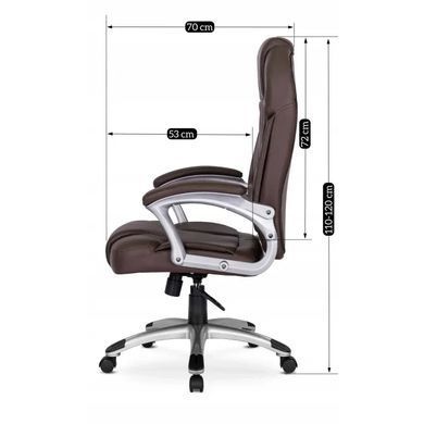 Стілець офісний поворотний MEBEL ELITE BARNI екошкіра Коричневий фотографія